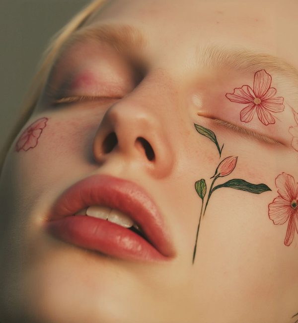 Floral Face Art Portrait
