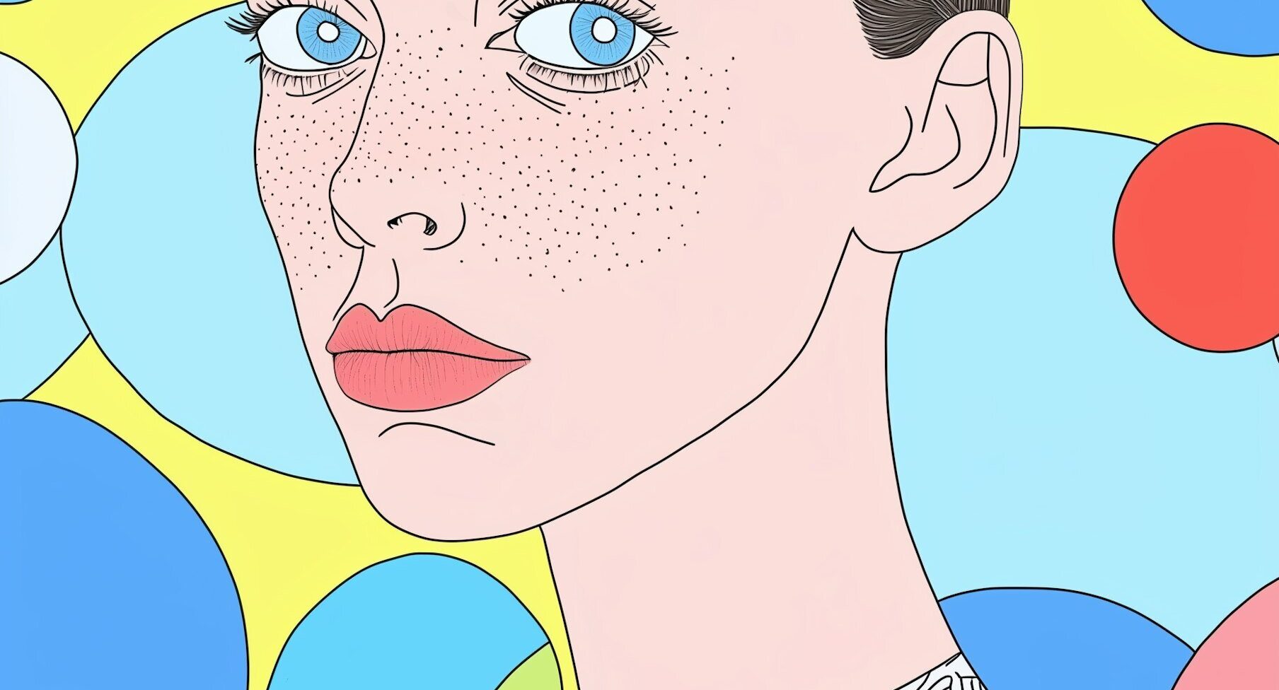 Stylized Portrait with Abstract Background Stylized Portrait with Abstract Background